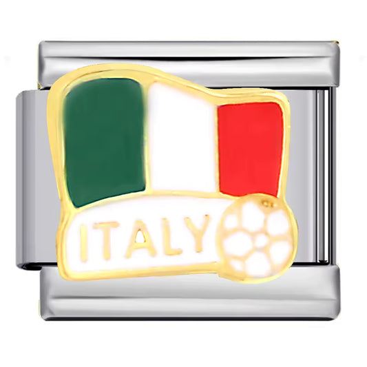 Italy flag soccer Italian charm 9mm