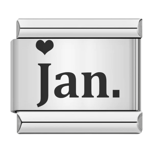 January month Jan Italian charm 9mm for Italian charm bracelet