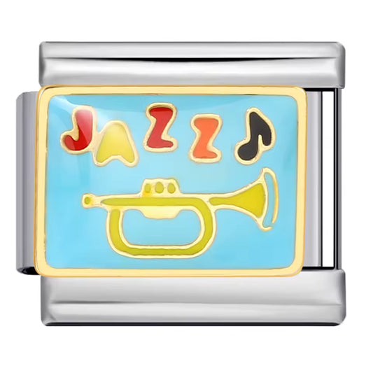 Jazz trumpet music Italian charm 9mm