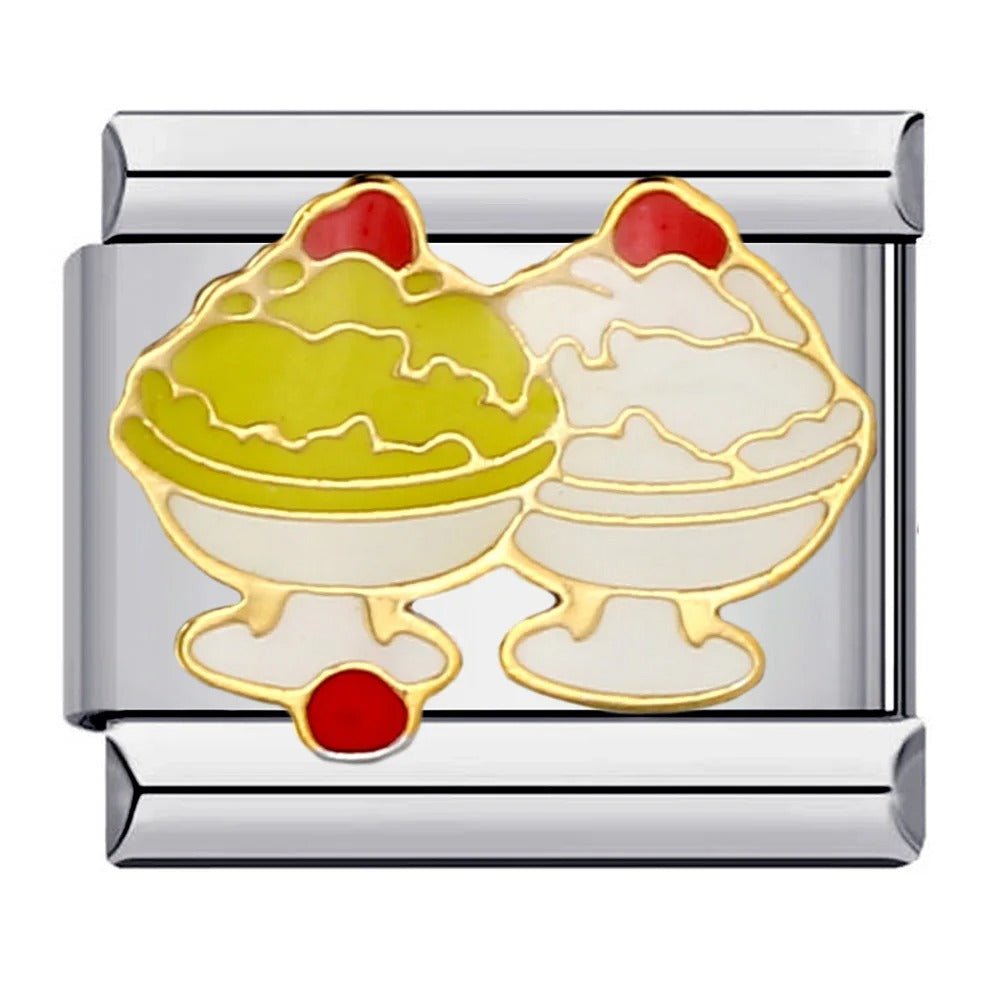 Kakigori shaved ice Italian charm 9mm dessert design