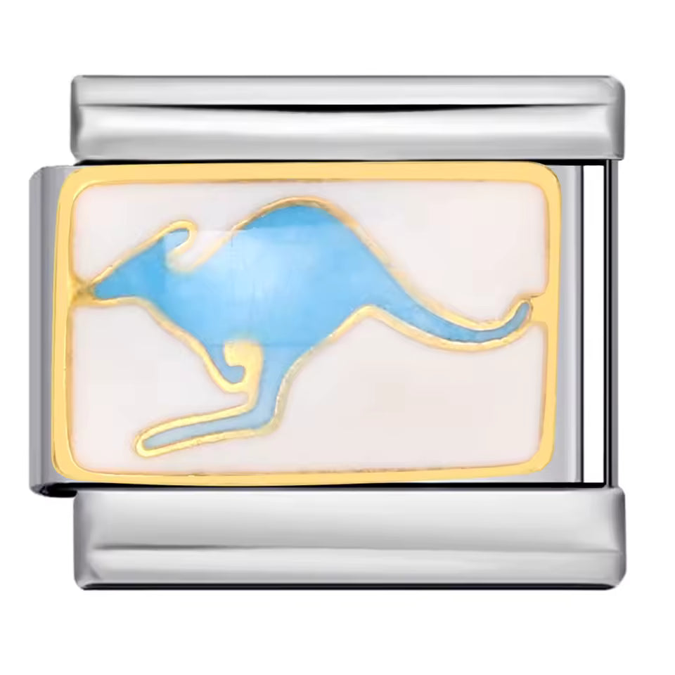 Kangaroo animal Italian charm 9mm