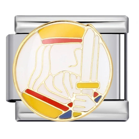 King Arthur Italian charm 9mm medieval sword legend design