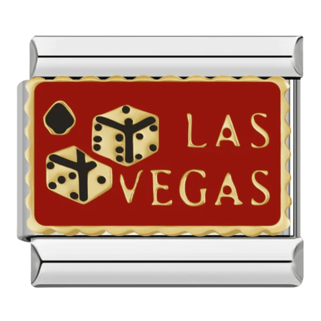 Las Vegas dice casino Italian charm 9mm travel city charm