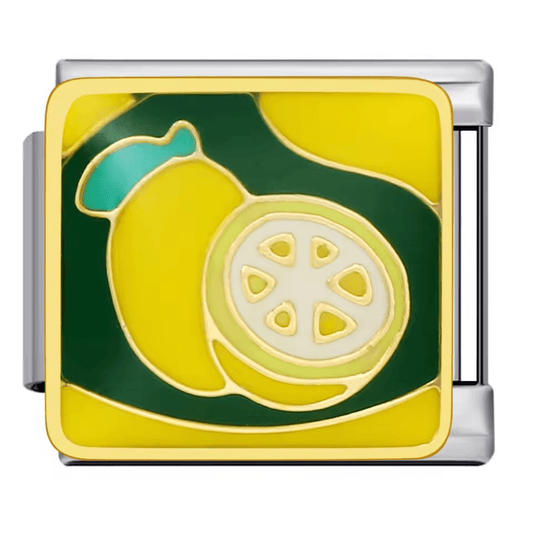 Lemon slice Italian charm 9mm fruit design