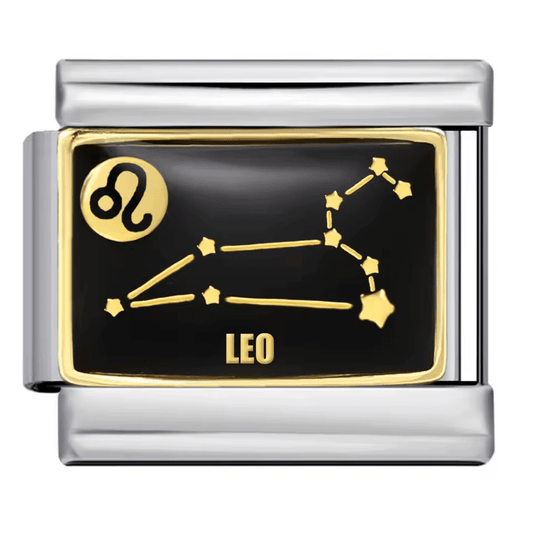 Leo zodiac Italian charm 9mm with constellation design