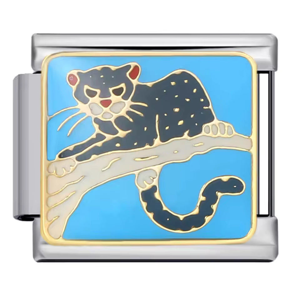 Leopard animal Italian charm 9mm