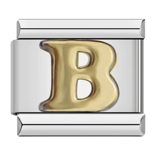 Letter B initial Italian charm 9mm bracelet link