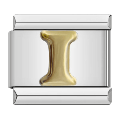 Letter I initial Italian charm 9mm bracelet link