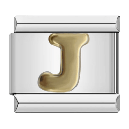 Letter J initial Italian charm 9mm bracelet link