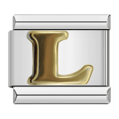 Letter L initial Italian charm 9mm bracelet link
