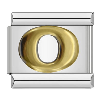 Letter O initial Italian charm 9mm bracelet link