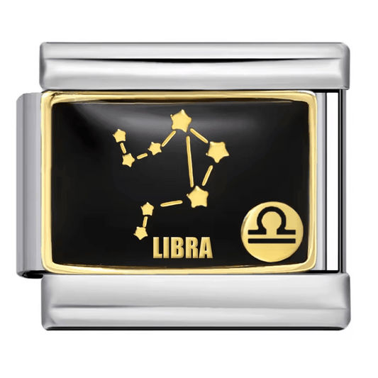 Libra zodiac Italian charm 9mm with constellation design