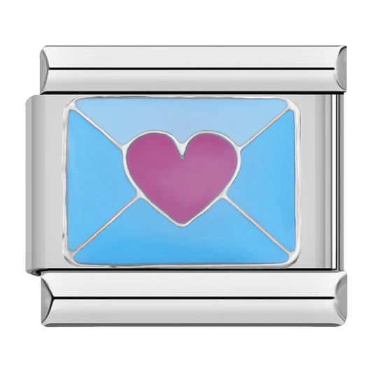 Love Letter Italian charm on silver Italian charm bracelet