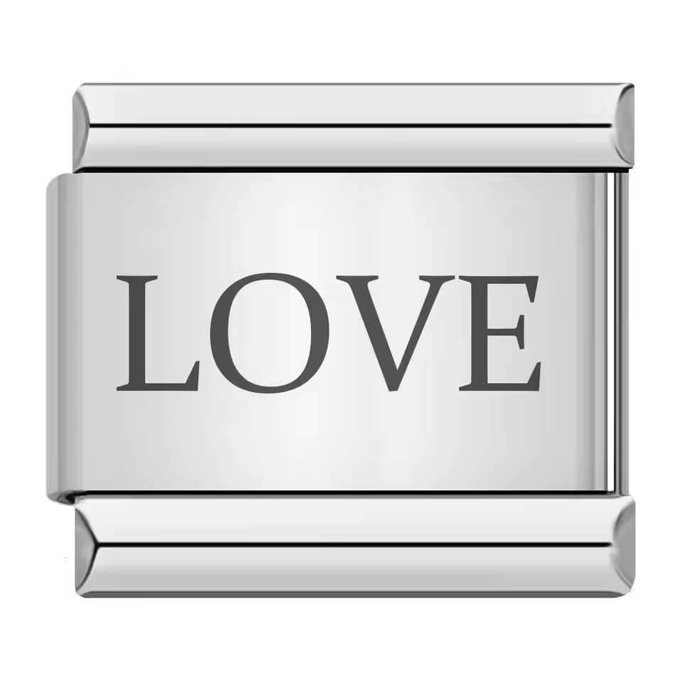 Love text Italian charm 9mm love word Italian charm link