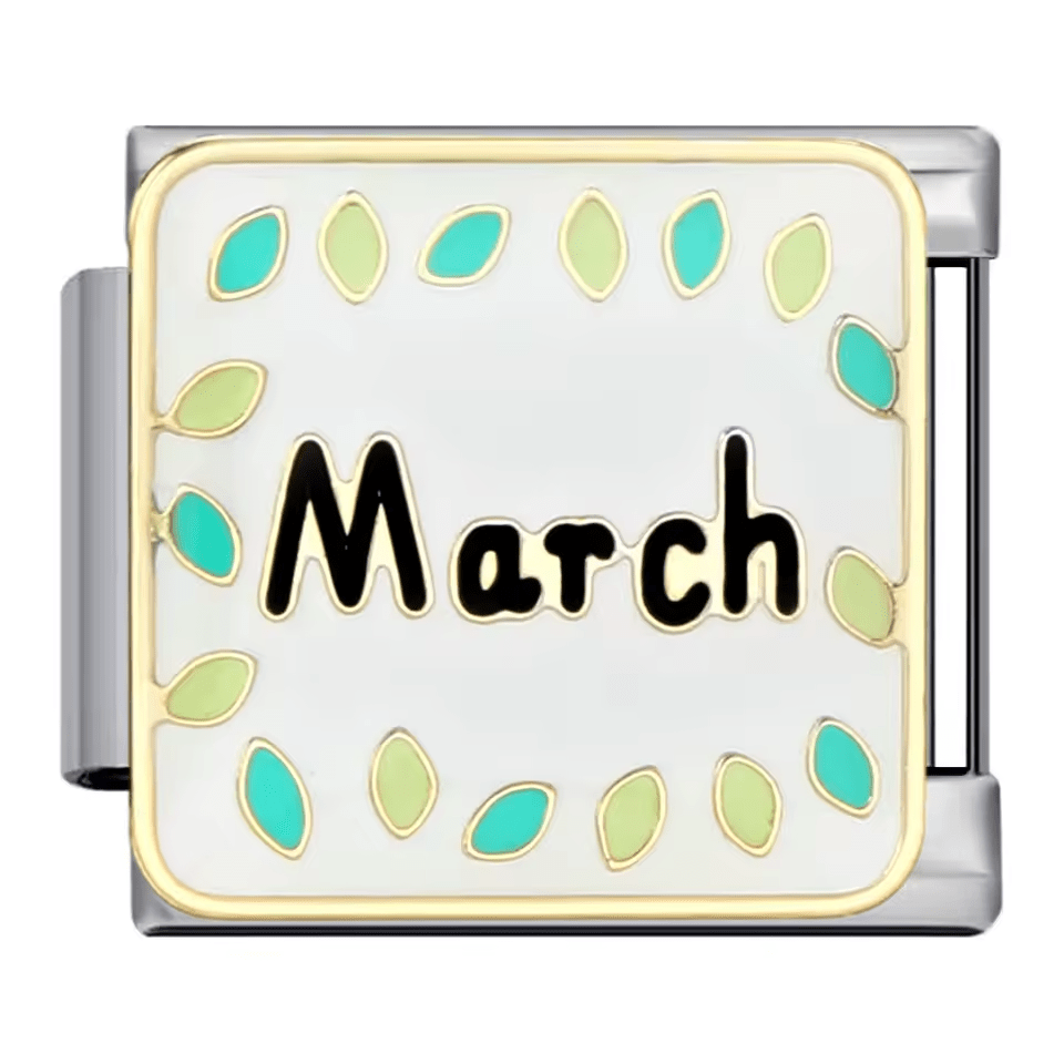 March Italian charm 9mm month design