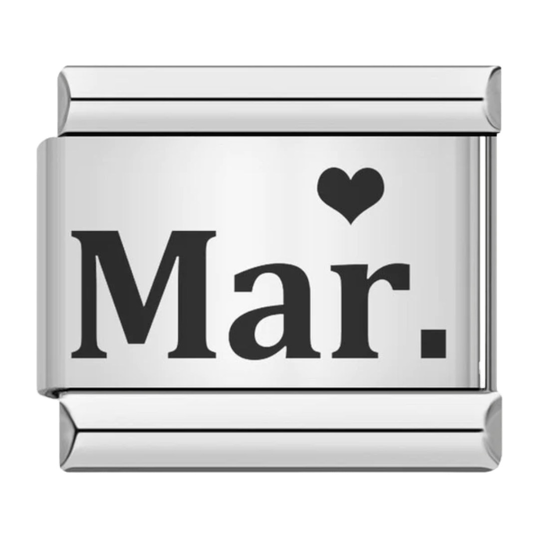 March month Mar Italian charm 9mm for Italian charm bracelet