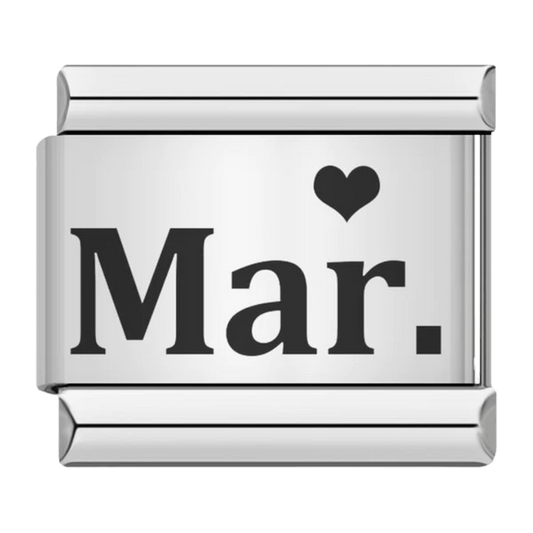 March month Mar Italian charm 9mm for Italian charm bracelet