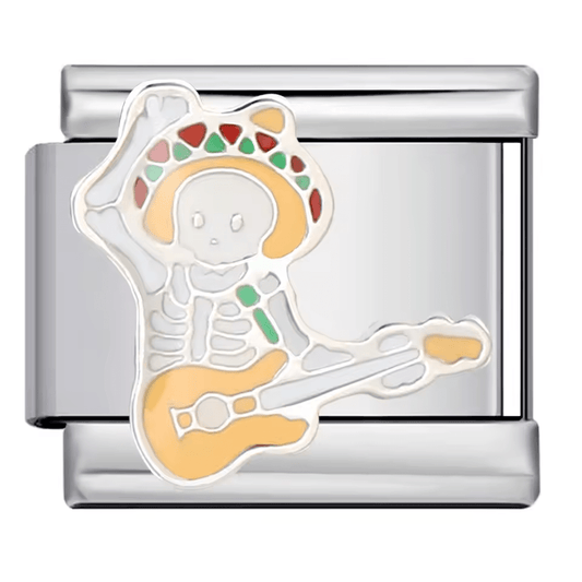 Mariachi Italian charm 9mm guitar musician design