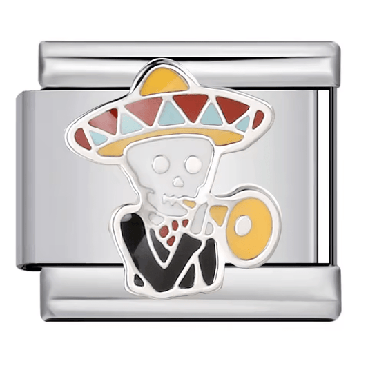 Mariachi Italian charm 9mm musician design horn