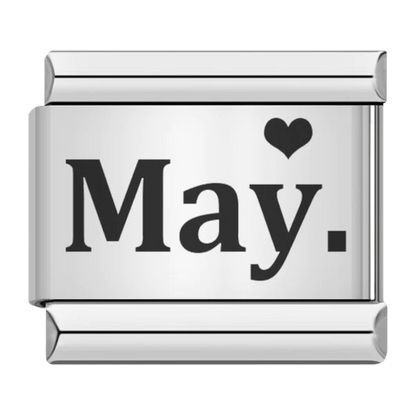 May month May Italian charm 9mm for Italian charm bracelet