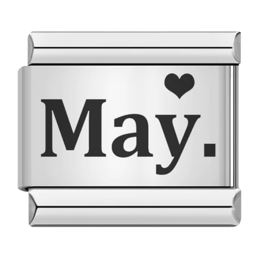 May month May Italian charm 9mm for Italian charm bracelet
