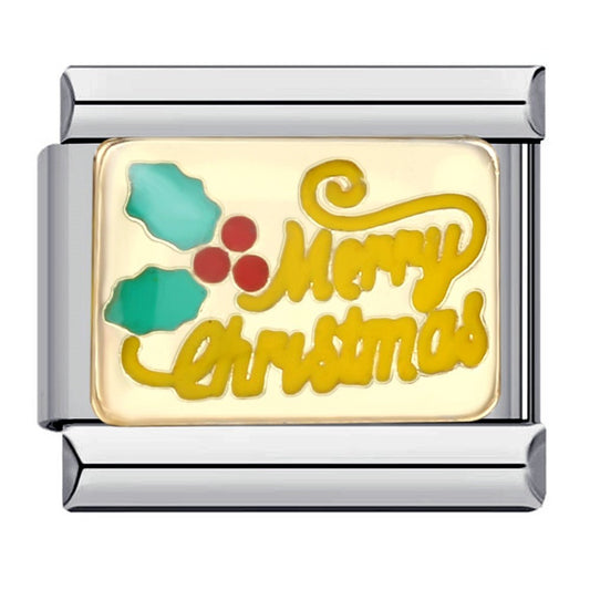 Merry Christmas Italian charm 9mm