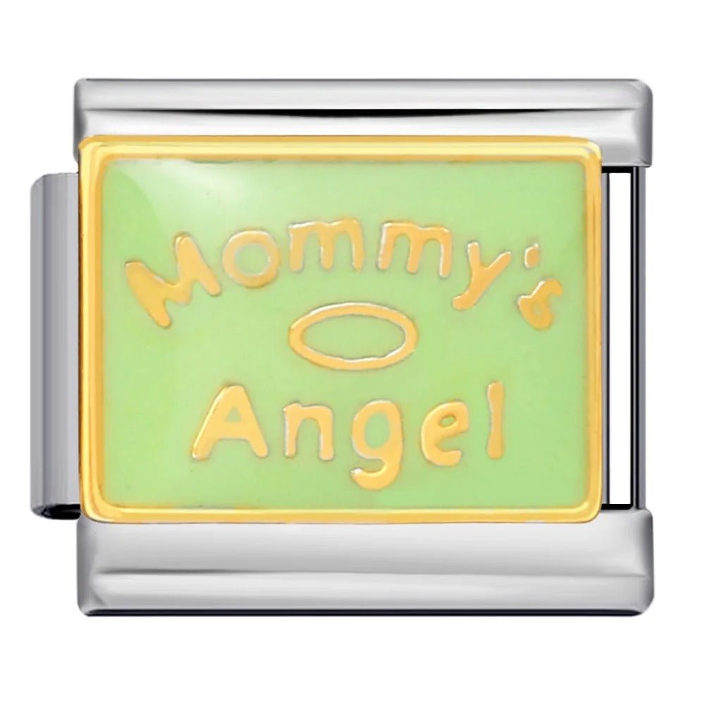 Mommy’s Angel Italian charm 9mm stainless steel bracelet link