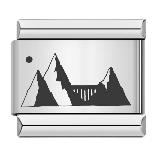 Mountain landscape Italian charm 9mm mountain scene charm for Italian charm bracelet