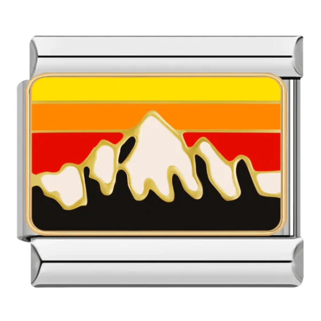 Mountains 9mm Italian charm by Charmette compatible with all Italian charm bracelets