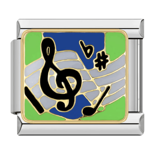 Musical notes Italian charm 9mm music charm for Italian charm bracelet