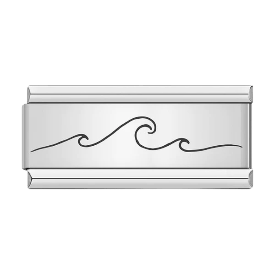 Ocean waves Italian charm 9mm wave charm for Italian charm bracelet