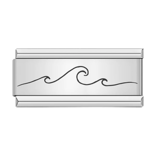 Ocean waves Italian charm 9mm wave charm for Italian charm bracelet