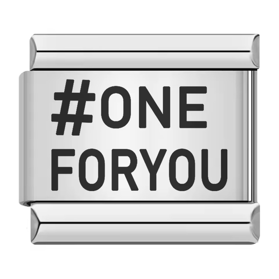 One For You 9mm Italian charm compatible with all Italian charm bracelets