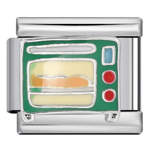 Oven appliance Italian charm 9mm stainless steel bracelet link