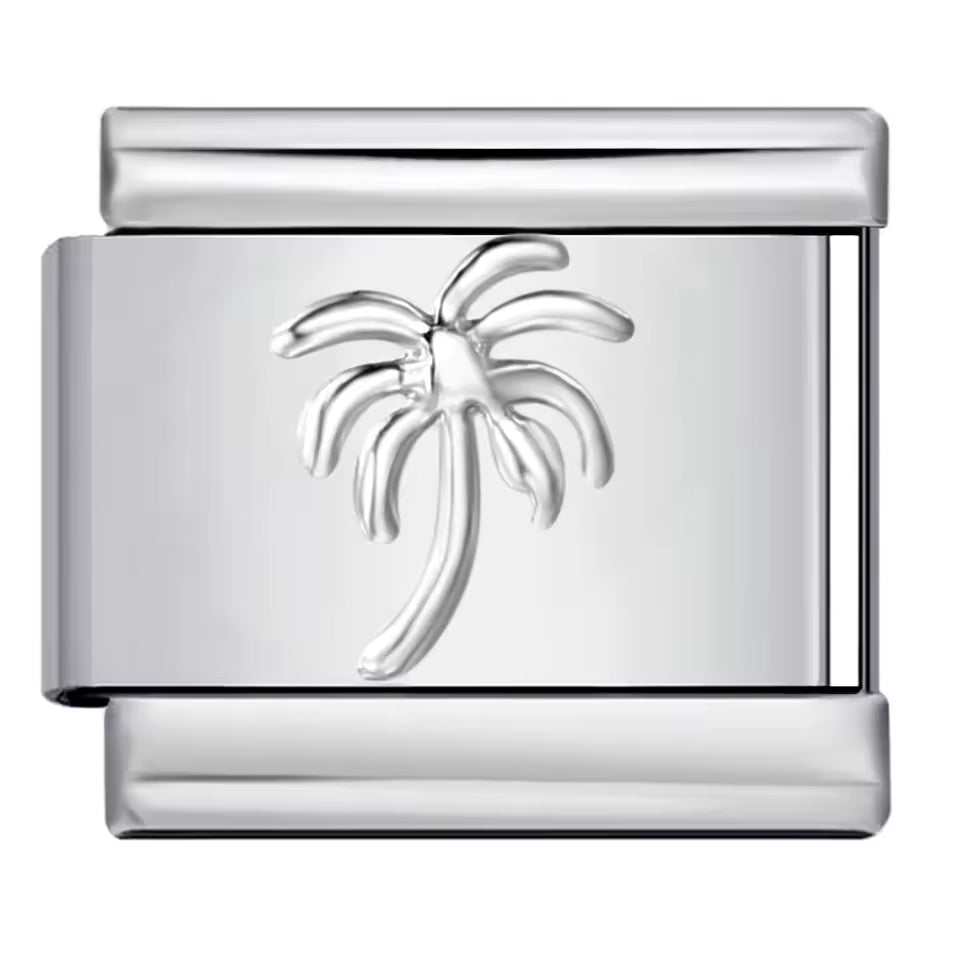 Palm tree tropical Italian charm 9mm