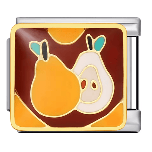 Pear fruit Italian charm 9mm food design