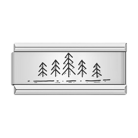 Pine trees Italian charm 9mm forest charm for Italian charm bracelet