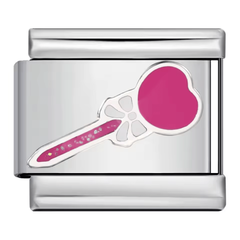 Pink wand Italian charm 9mm