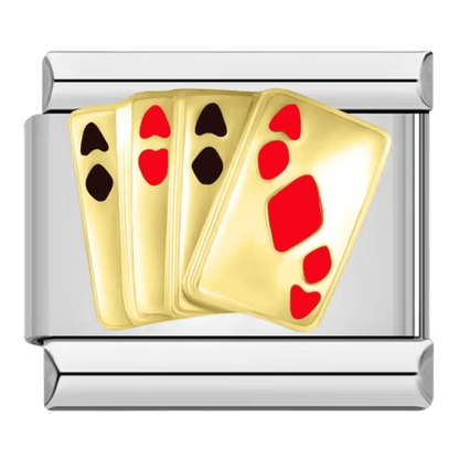 Playing cards 9mm Italian charm by Charmette compatible with all Italian charm bracelets
