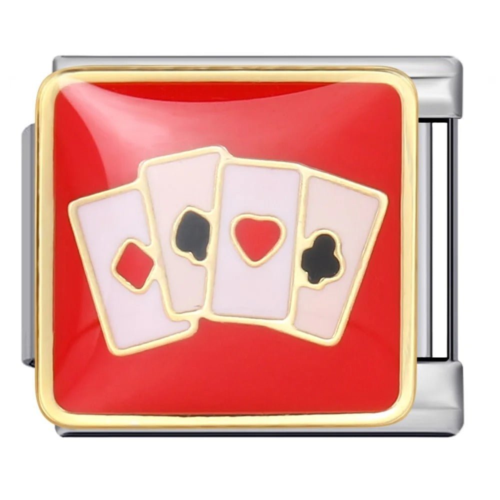 Playing cards Italian charm 9mm casino design
