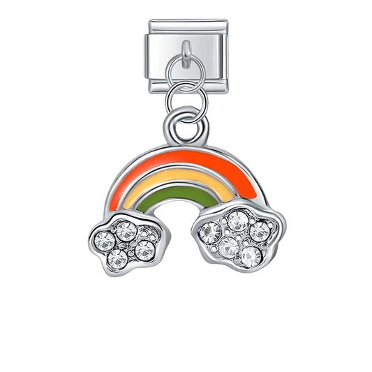 Rainbow cloud dangle Italian charm 9mm for Italian charm bracelet