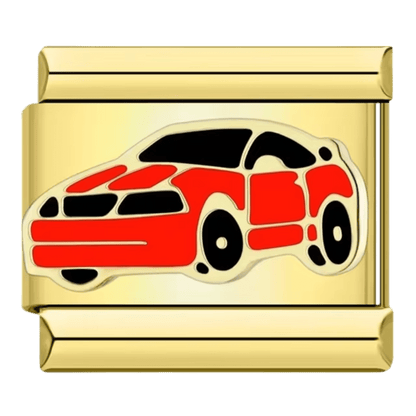 Retro hot rod Italian charm 9mm for classic Italian charm bracelets by Charmette