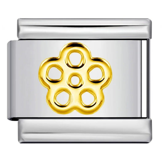 Revolver cylinder 9mm Italian charm on Italian charm bracelet
