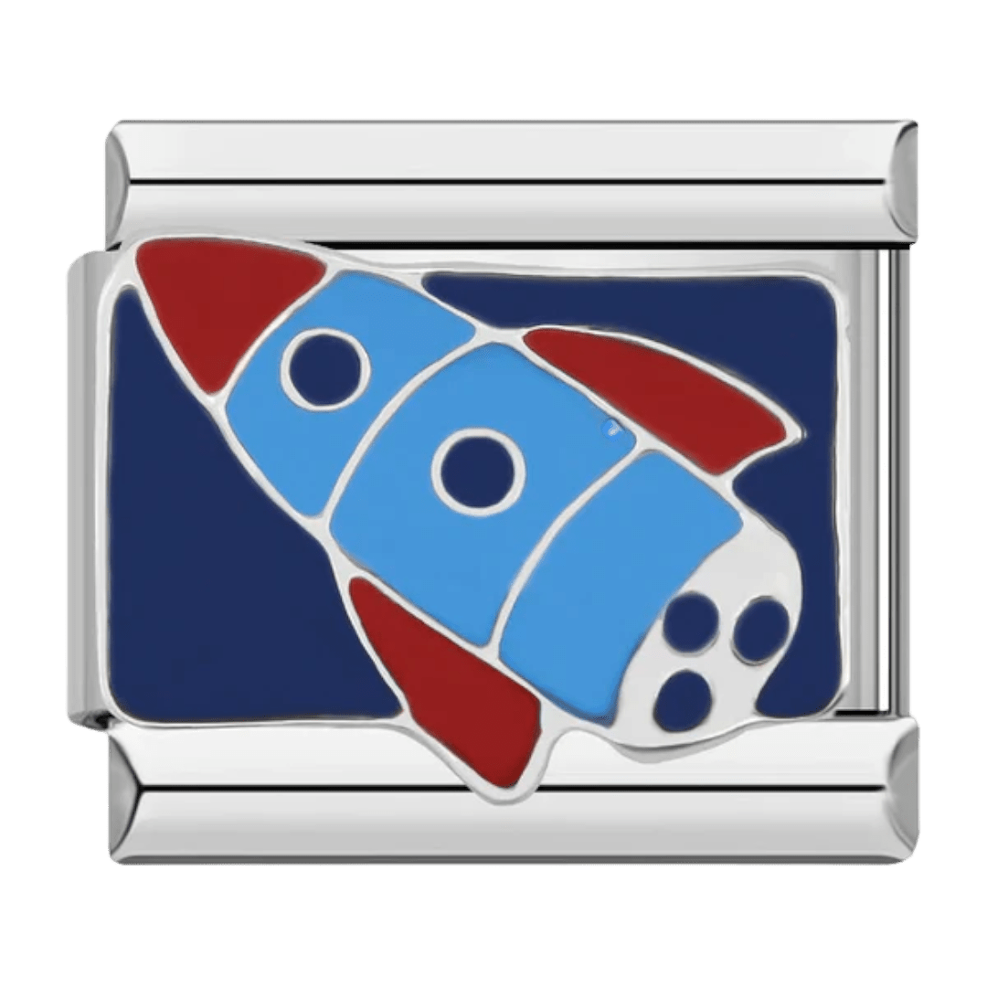 Rocket ship Italian charm 9mm space rocket charm for Italian charm bracelet