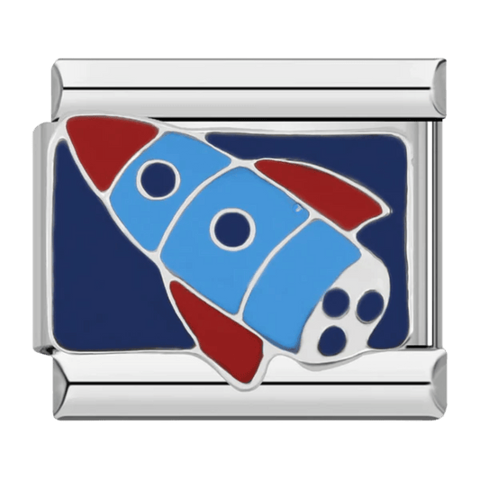 Rocket ship Italian charm 9mm space rocket charm for Italian charm bracelet
