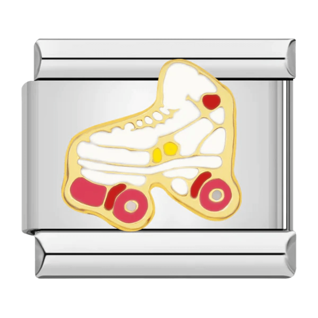 Roller Skates Italian Charm 9mm enamel retro skate jewelry for Italian charm bracelet
