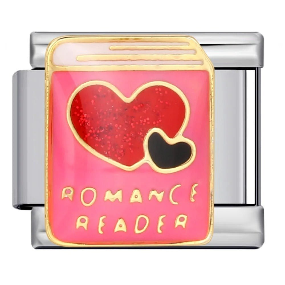 Romance reader book Italian charm 9mm reader themed bracelet link