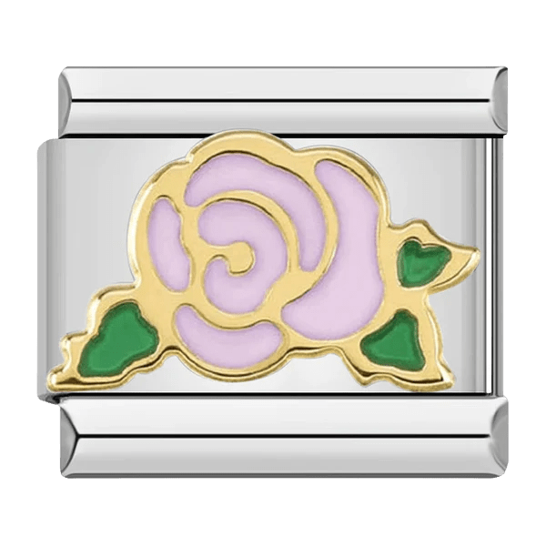 Rose flower Italian charm 9mm floral charm for Italian charm bracelet
