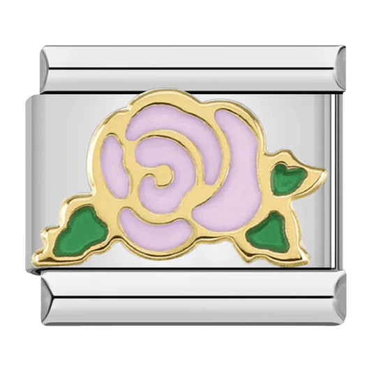 Rose flower Italian charm 9mm floral charm for Italian charm bracelet