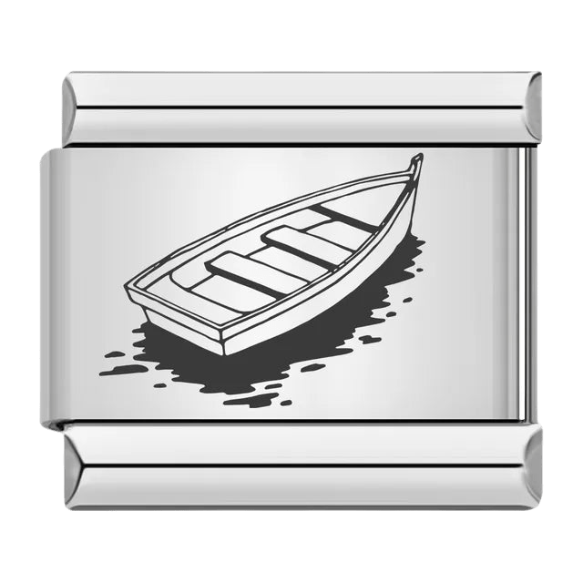 Row boat Italian charm 9mm boat charm for Italian charm bracelet